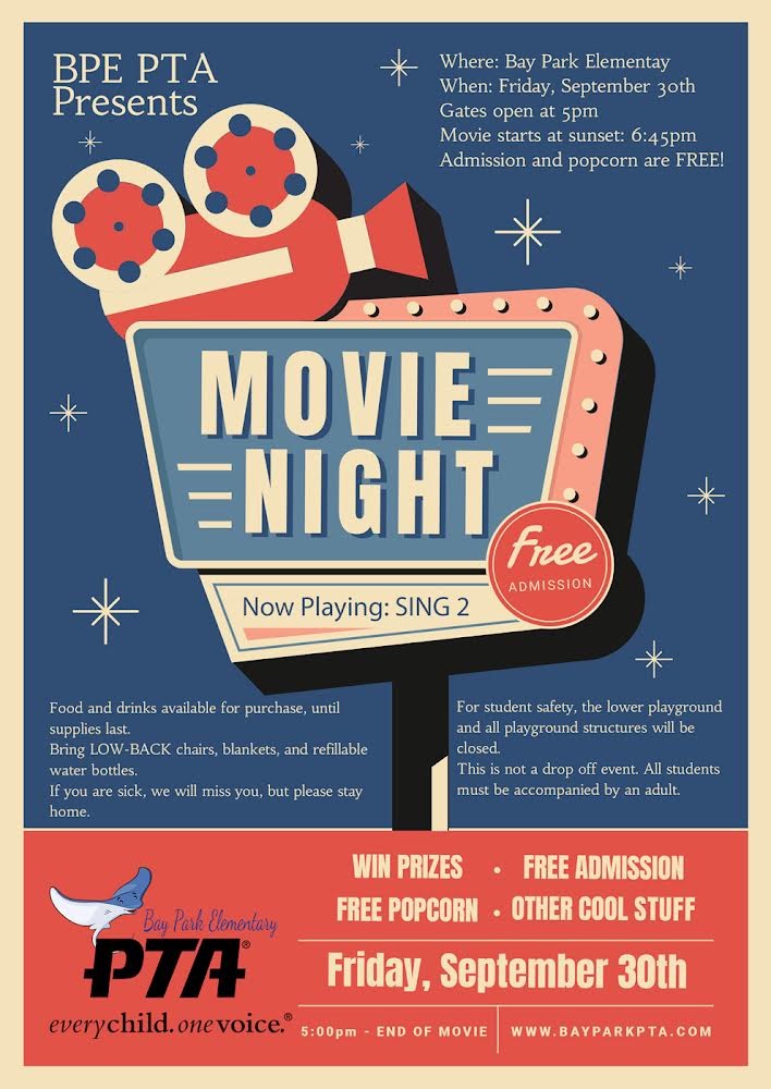 BPE PTA Presents Movie Night!