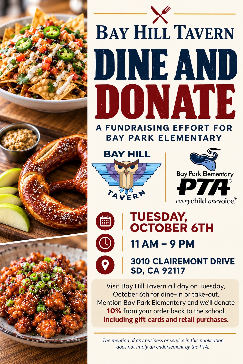 Dine & Donate - Bay Hill Tavern